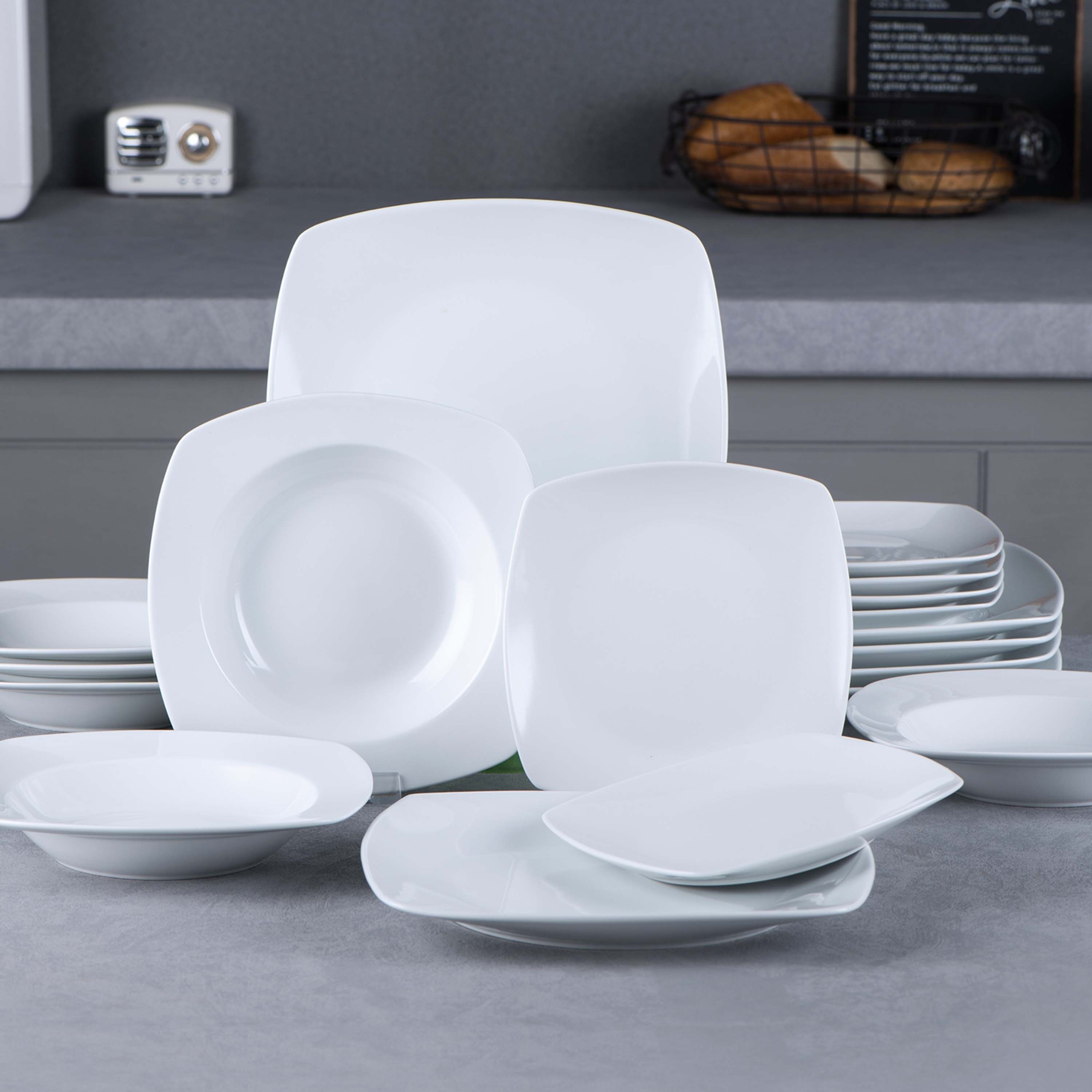 TEMU 18- Dinnerware Plates, Plates, Plates, Set For 6
