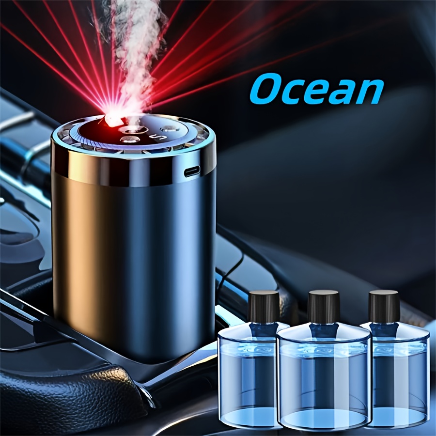 TEMU Smart Car Air Freshener With Aromatherapy Features, Featuring A Display And A Starry Sky Mode, Portable Car Air Humidifier, Usb Charging,