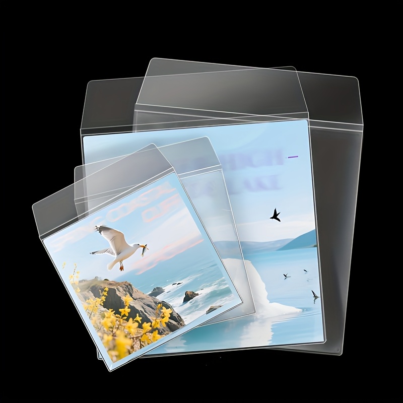 outer sleeves for 7 and 12 inch vinyl records high quality thick glossy pvc covers features an anti static flap design transparent scratch resistant protectors   in packs of   20