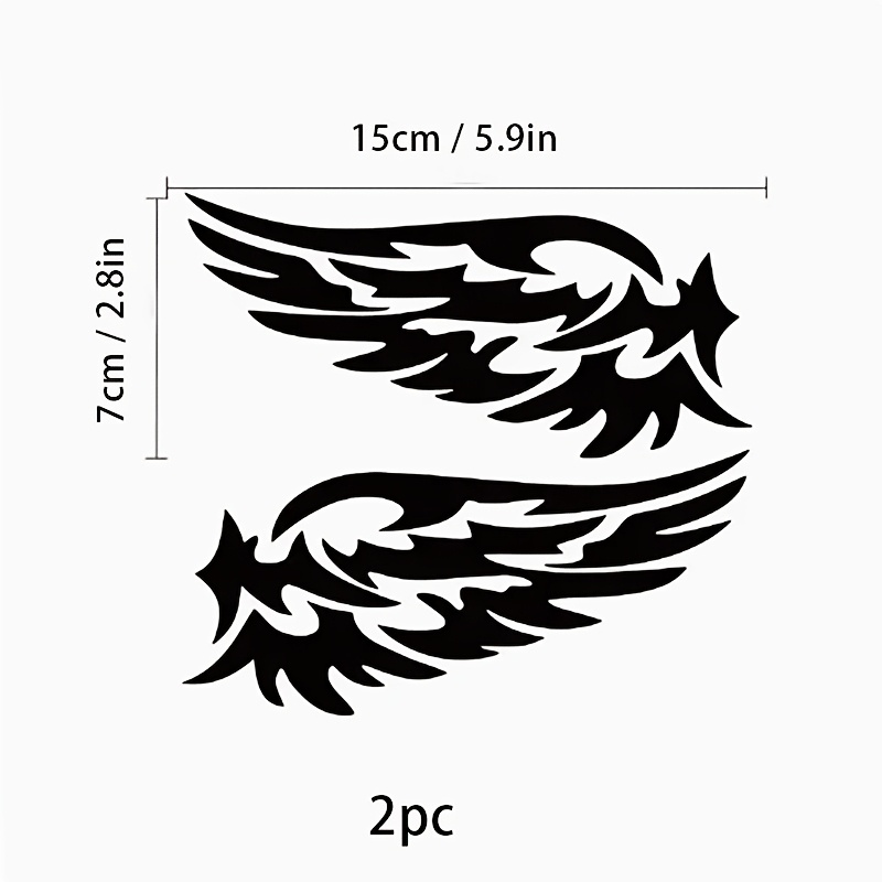 Pair of Wings Car Rearview Mirror Stickers