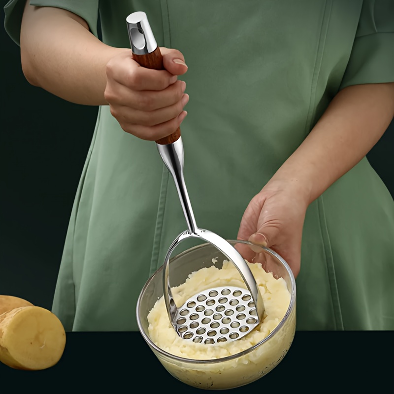Stainless Steel Potato Ricer and Masher - Manual Hand Press Tool for Smooth Mashed Potatoes, Citrus Juicer, Vegetable and Fruit Press