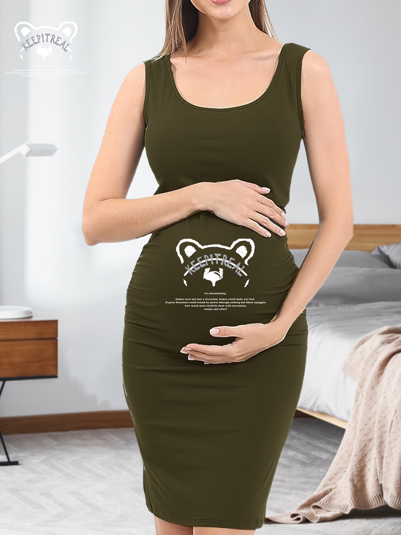 Ruched bodycon maternity dress hotsell