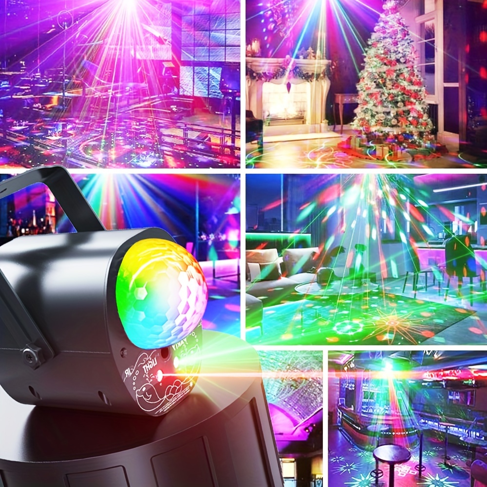 USB-Partylichter, Mini-Discokugel, LED, kleine magische Kugel,  Soundsteuerung, DJ-Bühne, bunt, Stroboskop, RGB-Lampe für