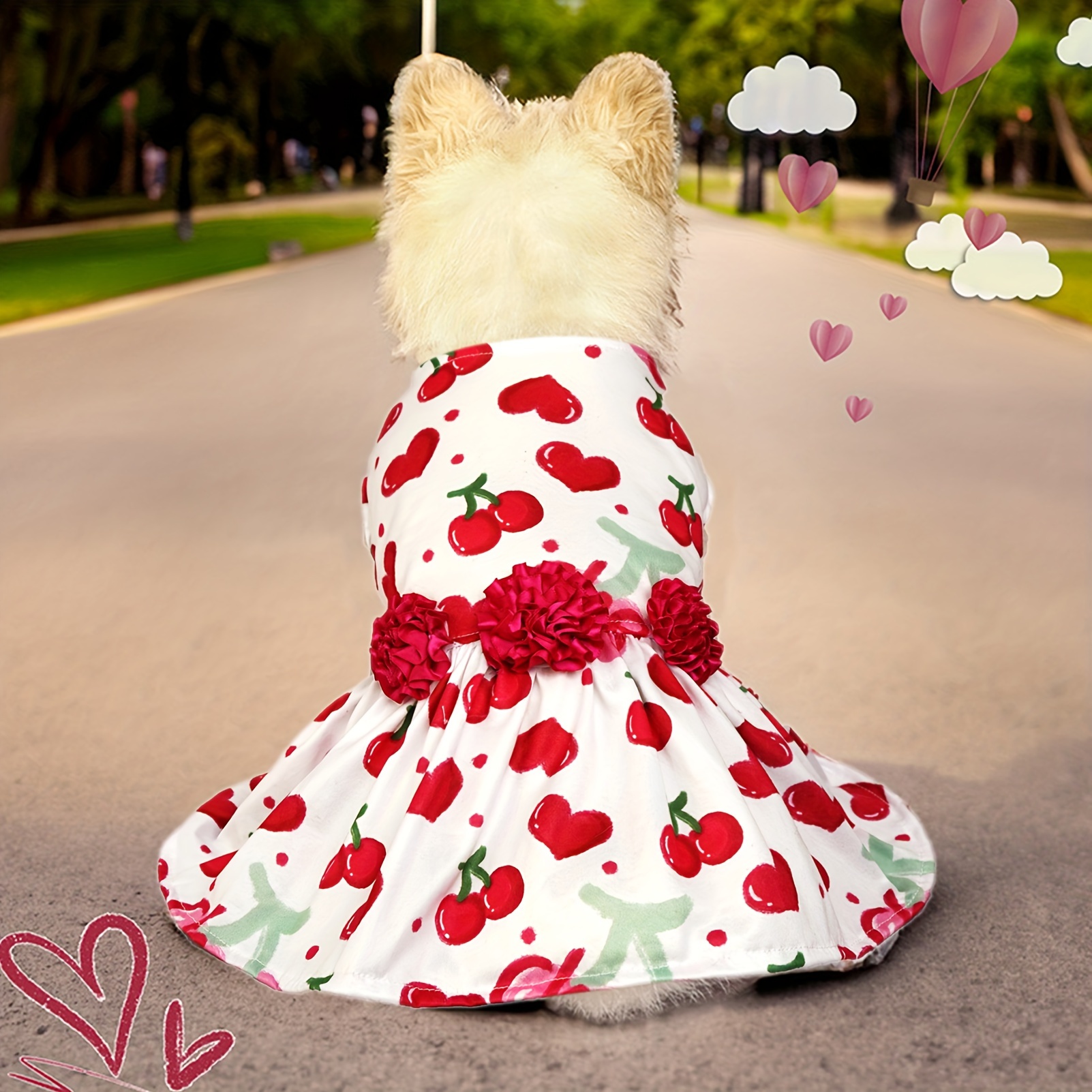 princess dog dress valentines day holiday dog - Temu