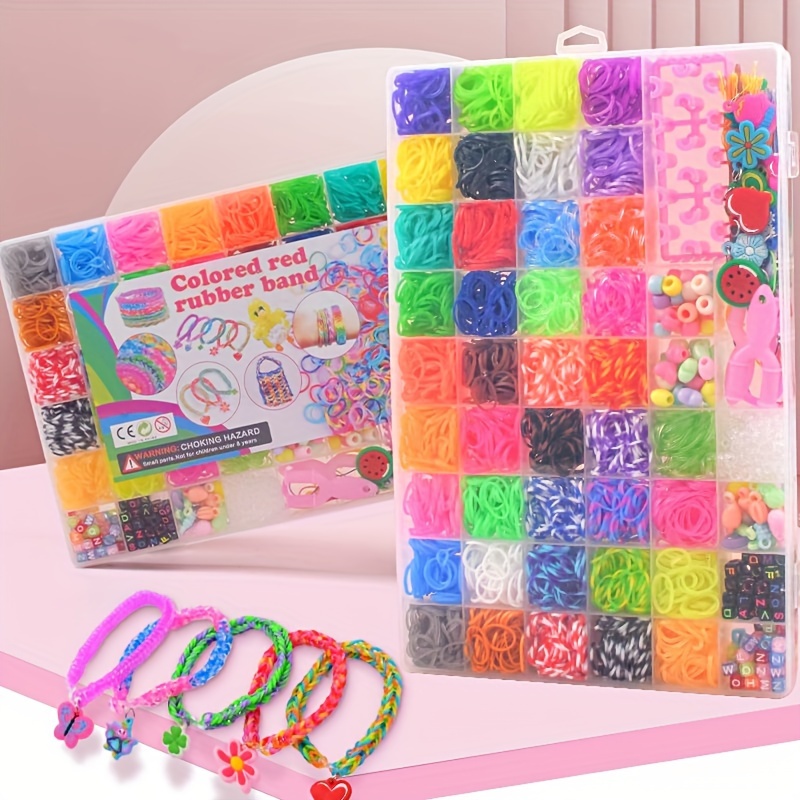 

5000pcs Diy Rainbow Rubber Bands Kit, 40 Colors Bands, Bracelet Making Kit With Accessories, Creative Craft Jewelry Weaving Tool For Diy Handmade Bracelets & Jewelry