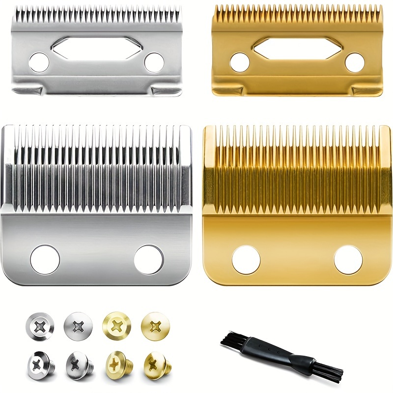 

Clippers Replacement Blade, Professional Precision 2 Hole Adjustable Hair Golden Silver Blades Compatible With 5 Star Cordless Series, , Clipper, 2pack