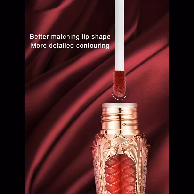 gloss à lèvres mat étanche 24 heures - design roi, rouge à lèvres liquide hydratant en teintes rose, rouge et nude, & longue tenue pour types de peau, rouge à lèvres longue tenue|emballage roi|applicateur élégant Détails du produit 5