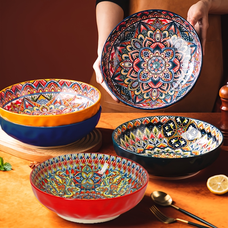 set bohemian large serving bowls 2000ml 67oz extra large Temu