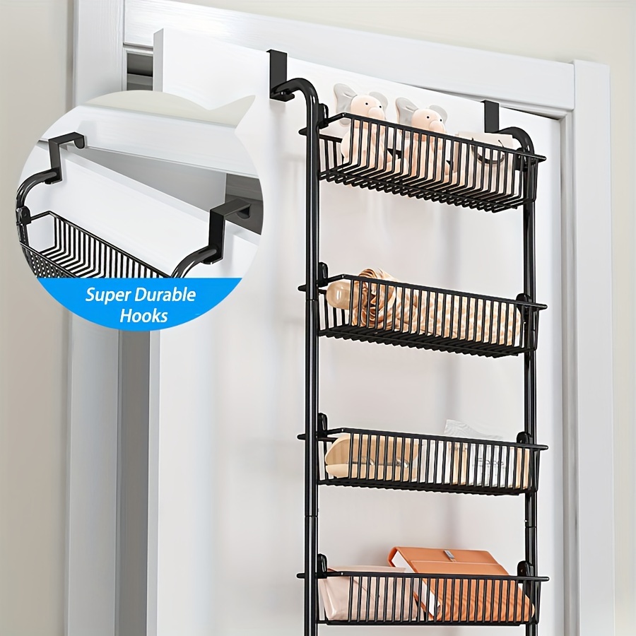 Heavy Duty Metal Door Organizer Adjustable Baskets 4 6 Tier