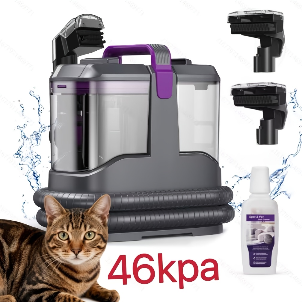 TEMU Inse 2026 New Portable Carpet Cleaner: Lightweight And 46kpa, -one Deep Cleaning Machine With 1080ml Clean/800ml Waste Tanks, Powerful Spray And