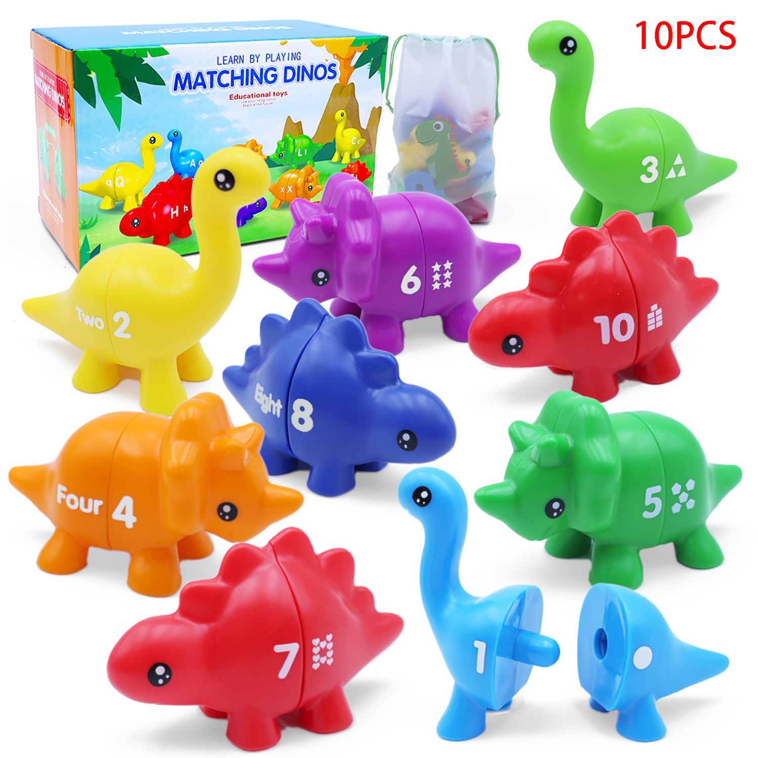 Coyban Double-Sided ABC Dinosaur Alphabet and Number Matching Toy | Educational Letter Recognition and Counting Activity, Plastic, Multicolor, Ideal for Dinosaur Themed Parties and Gifts 8 Coyban Double-Sided ABC Dinosaur Alphabet and Number Matching Toy | Educational Letter Recognition and Counting Activity, Plastic, Multicolor, Ideal for Dinosaur Themed Parties and Gifts - Image 8
