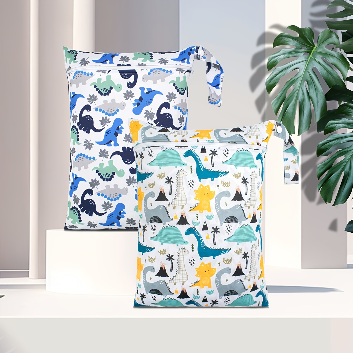 Wet And Dry Bag 2pcs, Beach Vacation Essential Wet Bag Swimsuit Diaper Dirty Clothes Yoga Fitness Clothes Swimsuit Travel