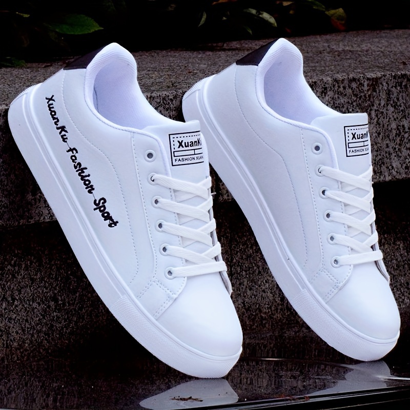 mens fashionable simple white shoes low cut trendy Temu Philippines