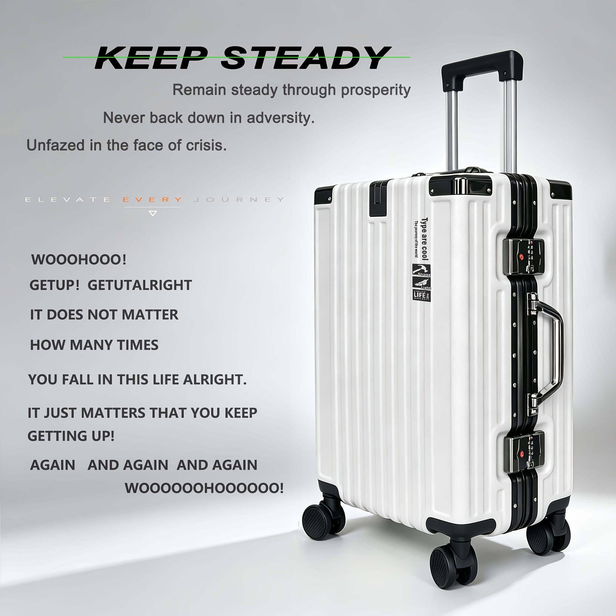 Trolley Case with Combination Lock and Spinner Wheels