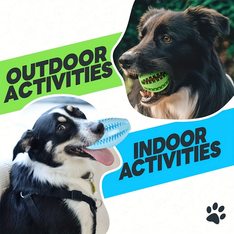 Image of 2-pack Interactive Puzzle Toys For Large Dogs - Treat Dispensing Balls, Dogs Busy, Aids Teething And Training