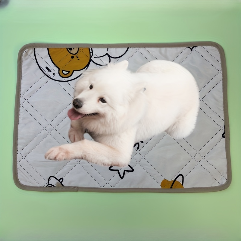 pet training potty pad with cute cartoon   design absorbent indoor outdoor urinal mat for dogs cats rabbits machine washable durable portable for   crate liner housebreaking aid leakproof material rabbit owners Product details 1