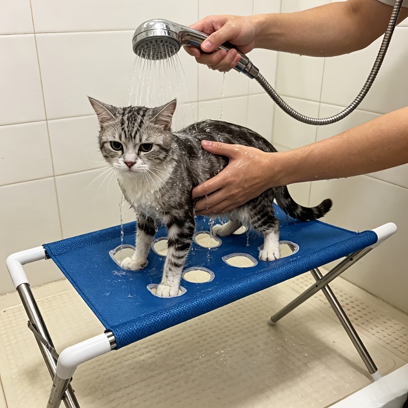 Xiaopet Foldable Pet Washing Stand with Quick-Drain Mesh Bathing System