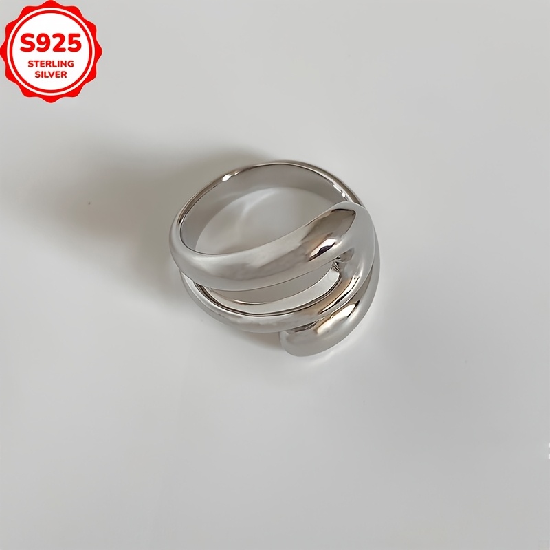 Low Allergy Retro Geometric Ring Women's Hip Hop Punk Finger Ring
