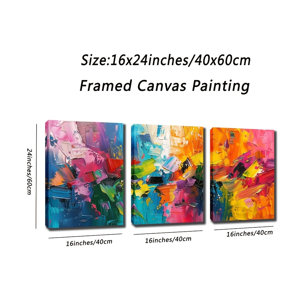 TEMU 12x16 Inch And 16x24 Inch, Landscape Canvas Painting With Frame, Watercolor Art Painting, Suitable For Living Room, Library, Cafe, Bakery, Bar,