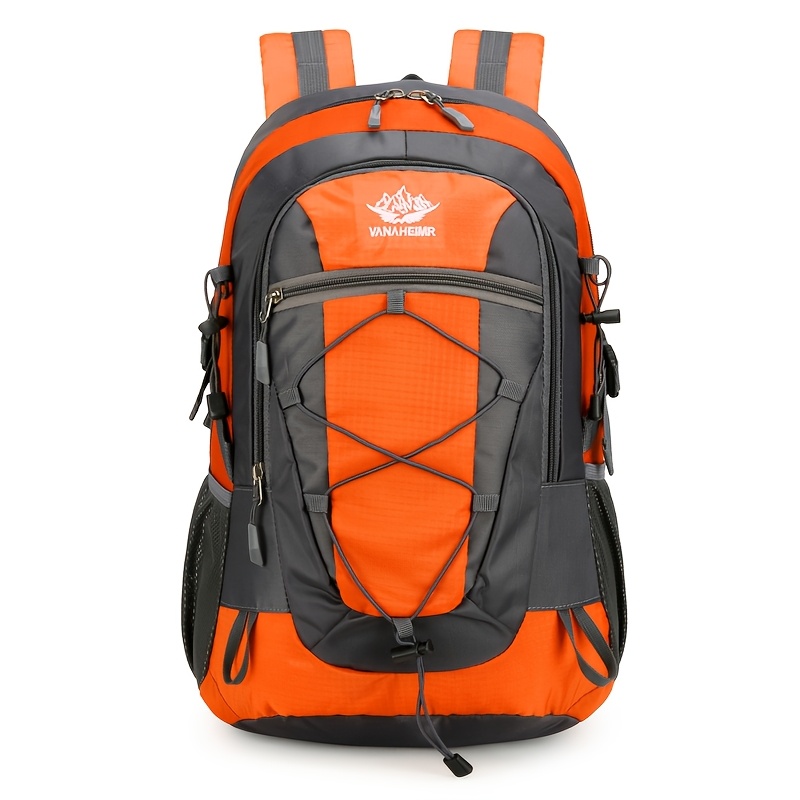 E-shop Wander-Rucksack mit großem Fassungsvermögen, mehrschichtige und mehrfach-fächerige Unisex-Aufbewahrungstasche, kann Wanderstöcke aufhängen,