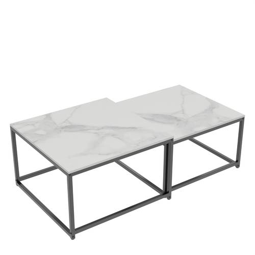 item picture set of 2pcs marble coffee tables set of 2 nesting tables scandinavian side table set for living room large 65 x cm small x x grey white