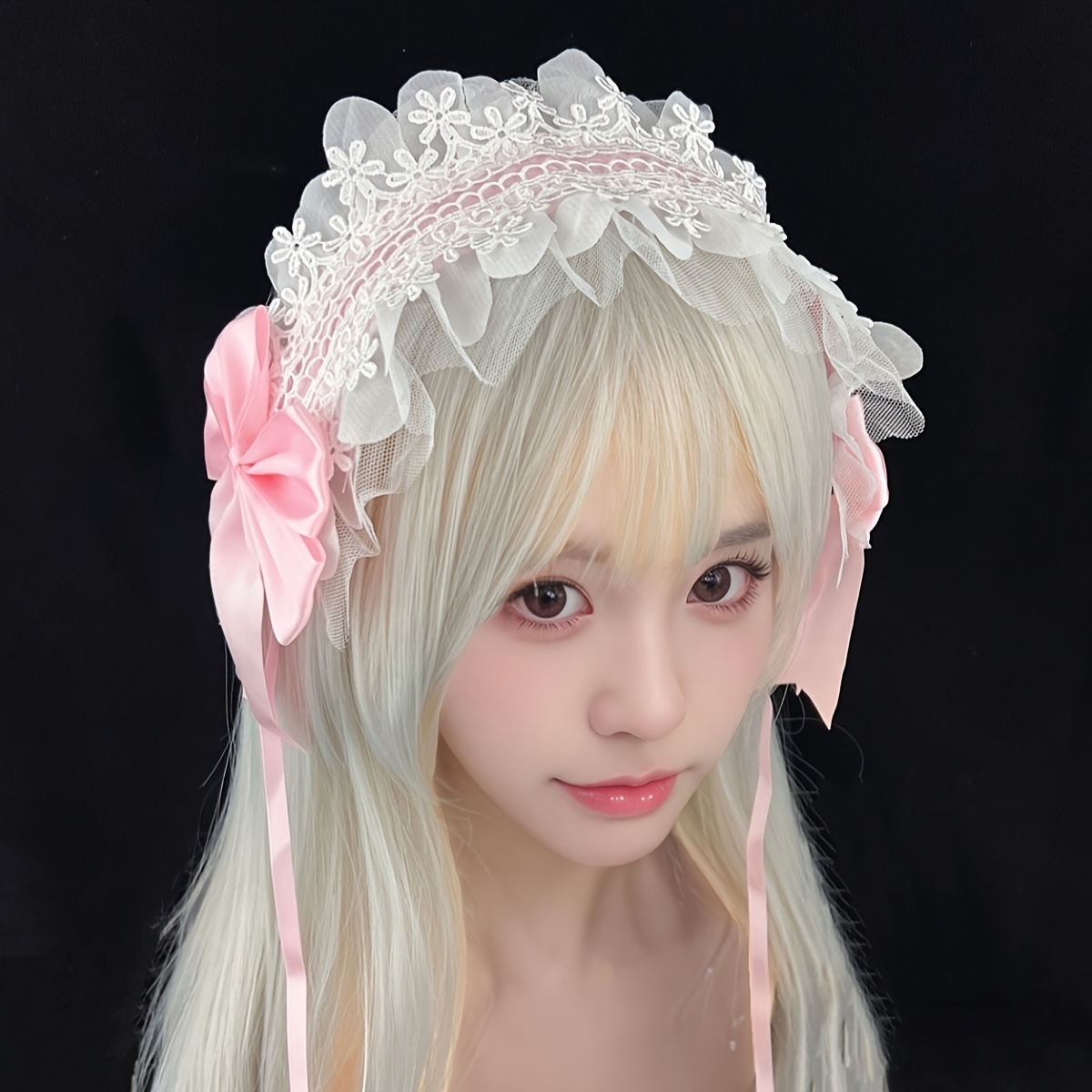 Floating Flower lace  headband カチューシャ lace headband sold on Temu United States