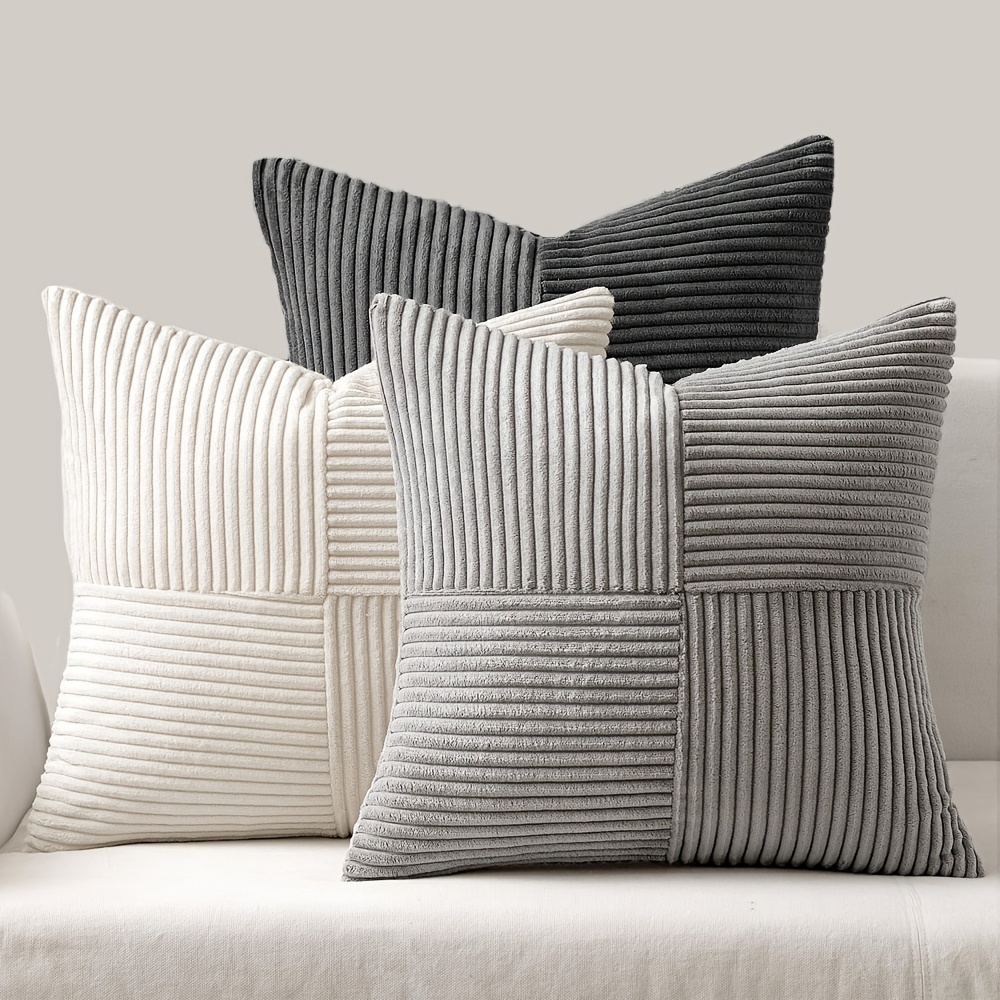 Image of And Spliced Sofa Pillowcase Set, Office Pillow Covers, Bedside Cushion Covers, Durable And Machine Washable Sofa And Bed Decoration Cushion Covers - That Pillowcases Are