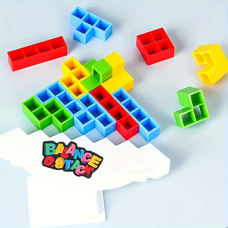 平衡塔游戏：趣味堆叠桌面版 非常适合家庭游戏之夜和青少年派对、桌上游戏、青少年节日、圣诞节 节日礼物 旅行娱乐益智游戏 商品详情 4