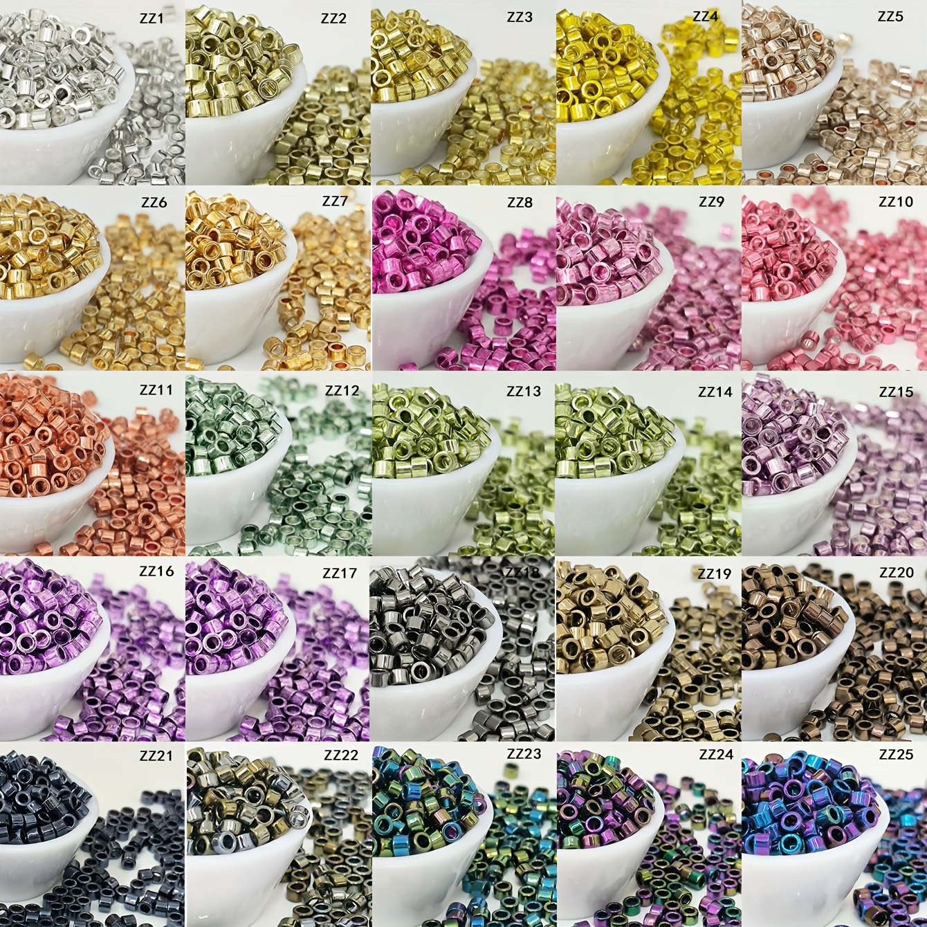 TEMU 9300pcs 1 Set 25 2.5mm Db Beads Is Uniformly Opaque Matte Computer Embroidery Beads Handmade Diy Bracelets Necklaces Is Uniformly French Embroidery