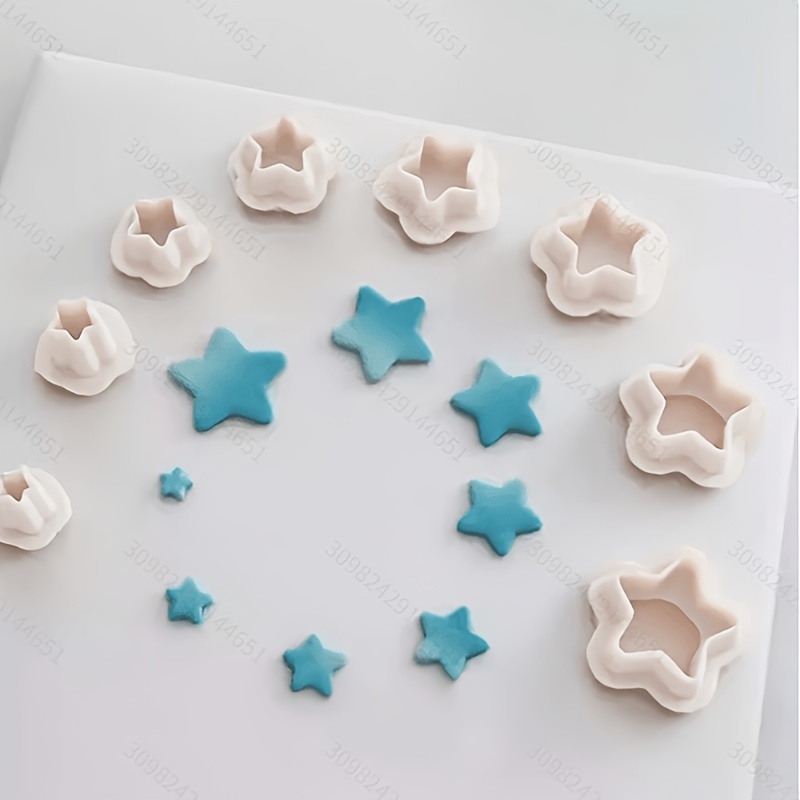 TEMU Ensemble de 8 adorables emporte-pièces en d' de différentes tailles (9 mm) – Outils de bricolage sur le thème de la galaxie, parfaits pour