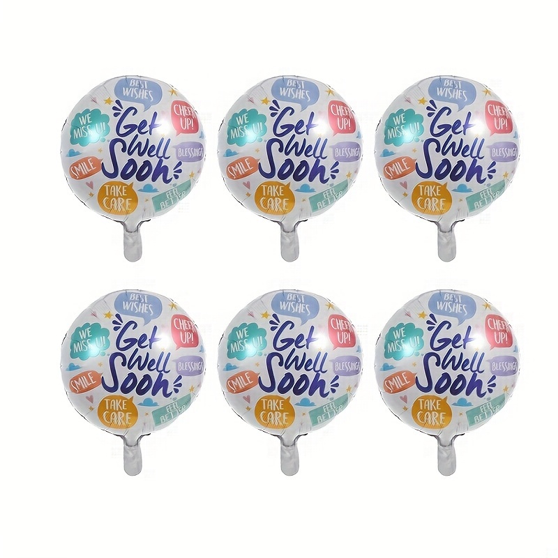 

6pcs-18 Inch Early Recovery Balloons Expressing For Family Bringing To Friends Early Recovery Balloons Hope Theme Party Supplies Decoration