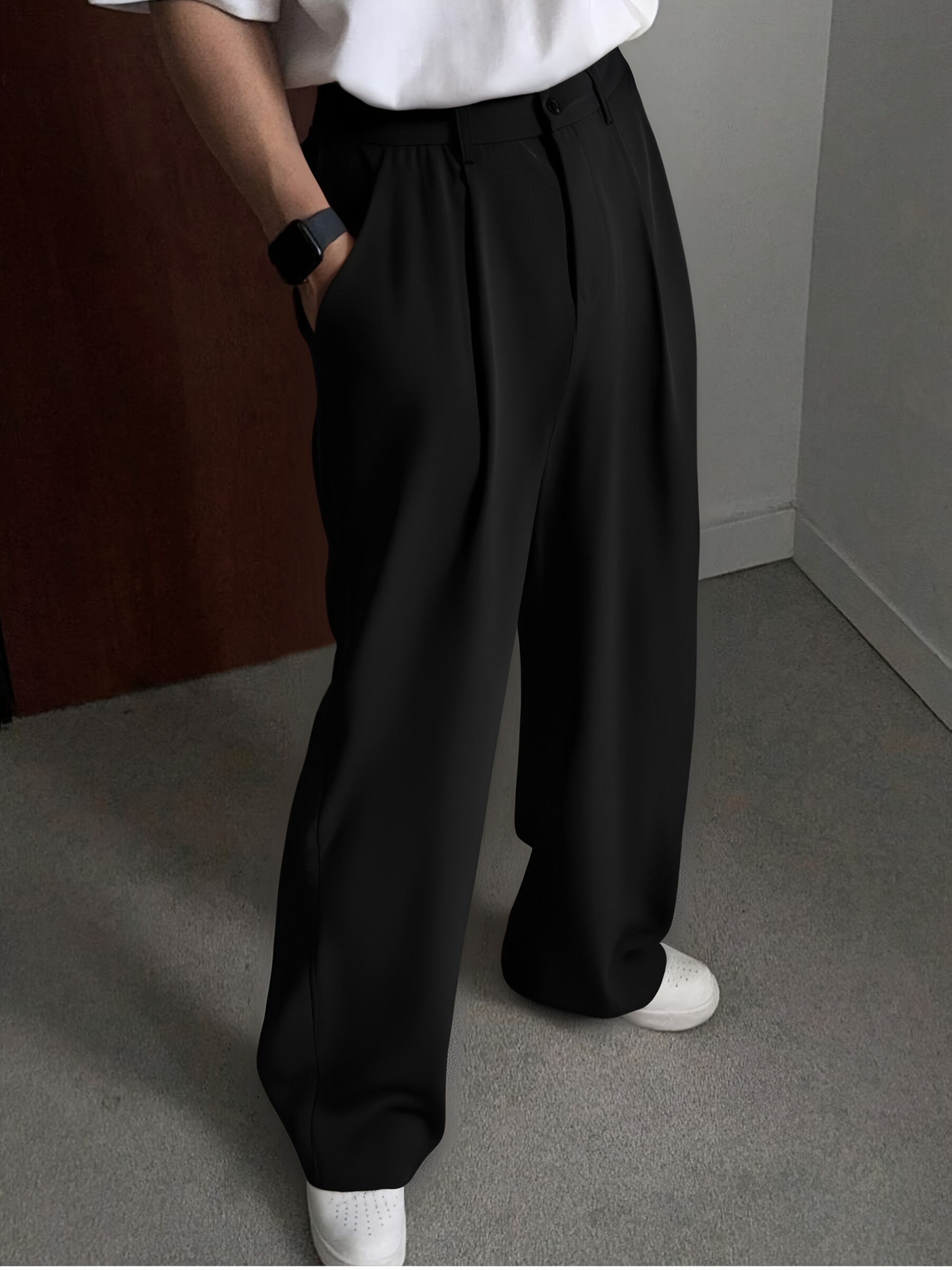 pantalon large décontracté homme couleur coupe Temu Canada