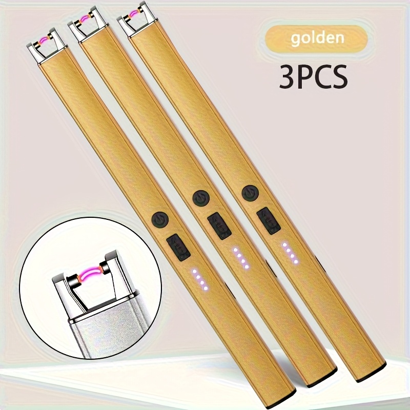 FISHTEC Accendino Elettrico USB Ricaricabile Ad Arco | Antivento E Senza Fiamma Con Lampada LED | 21 Cm Lungo Per Candele E Fornelli | Indicatore Batteria - 2