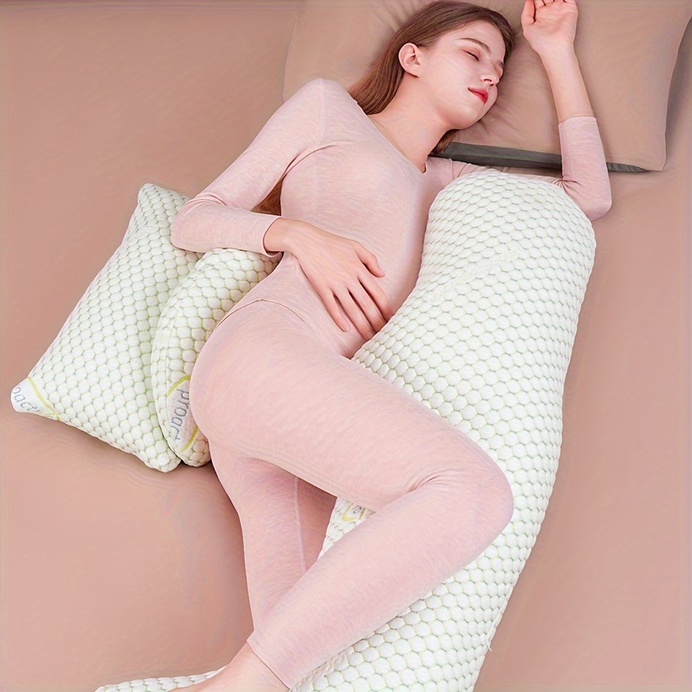     maternity pillow h shaped with waist belly support leg relaxation soft polyester removable cover perfect gift for thanksgiving christmas halloween details 8