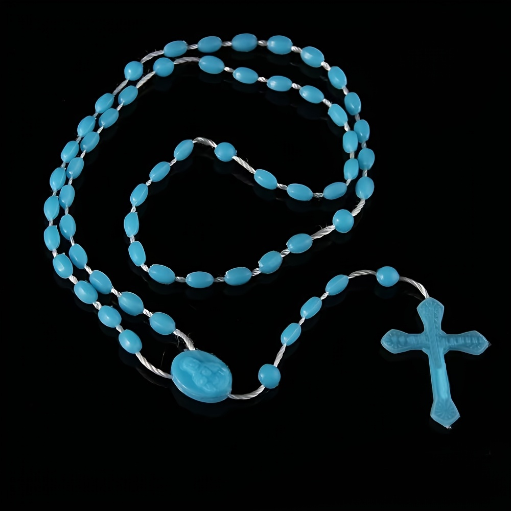 9pcs Multicolor Resin Prayer Bead Necklaces