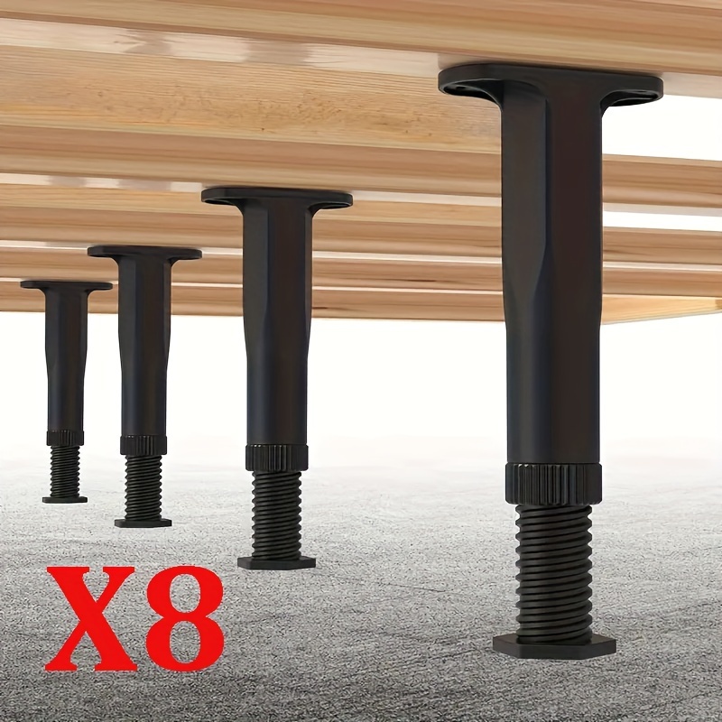 TEMU Adjustable Bed Frame Legs - 4/8 Pack Plastic Support For Bed Center Slats, Sofa, Furniture - Sturdy Reinforced Grip, Easy Installation (5.31