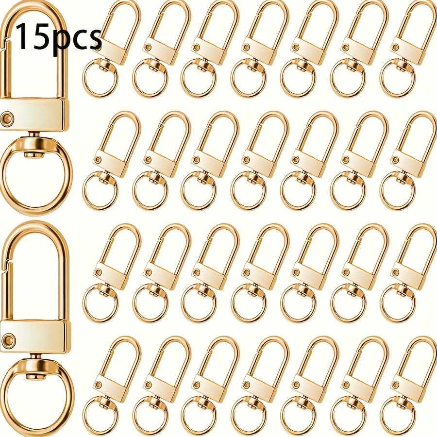 E-shop 15 Stück, Hummerscheren-Schnalle, drehbarer Schlüsselanhänger-Haken, Kopfhörer-Etui-Schlüsselanhänger-Haken,