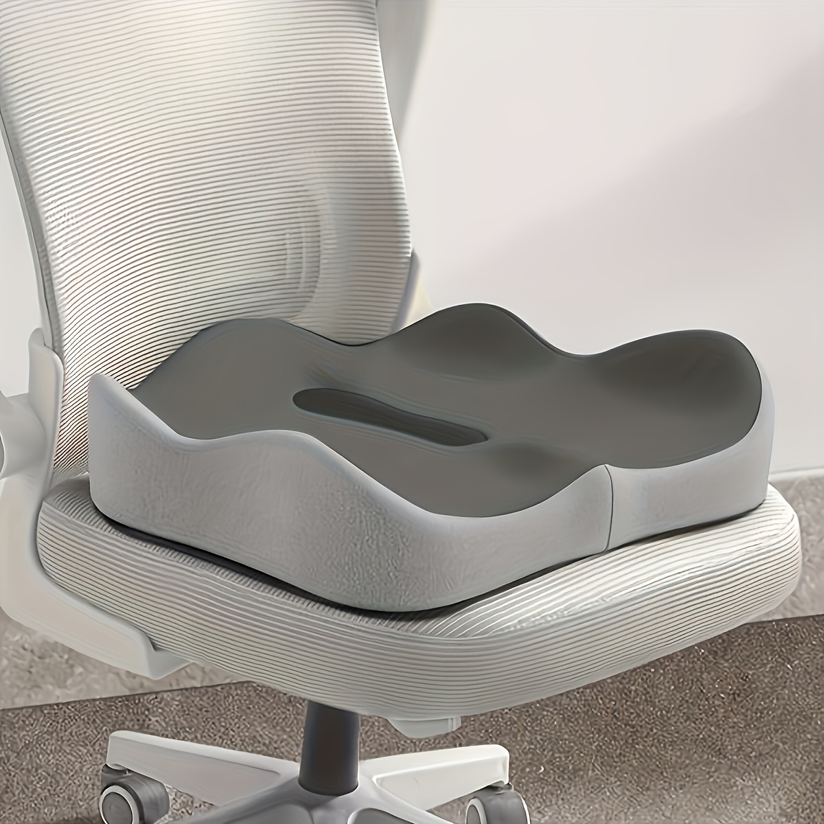 TEMU After Shipment 1pc Memory Foam Seat Cushion - 3d Ergonomic Support, Washable, Car/ Home Decor