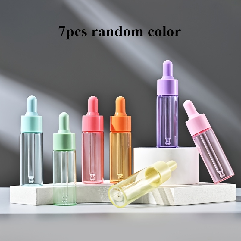 TEMU 【7個セット】10ml 詰め替え可能 ミニスポイト、シャルオイル用ガラスボトル、再利用可能 香水容器、カラー