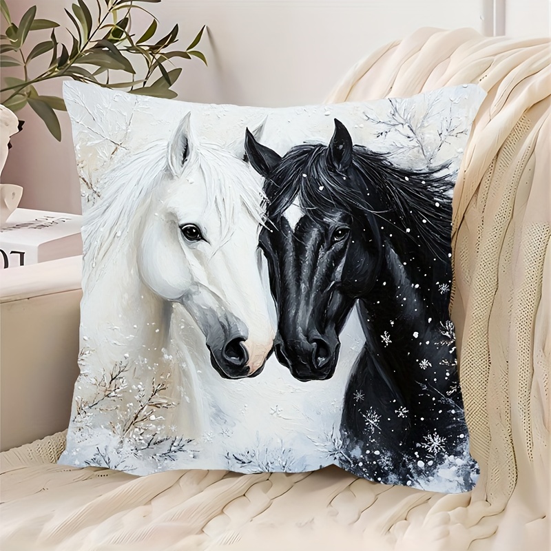 

1pc Weng7504 Contemporary , 18x18 , , Zip , Washable, Cushion For , , Sofa, Bedroom - And Christmas Theme