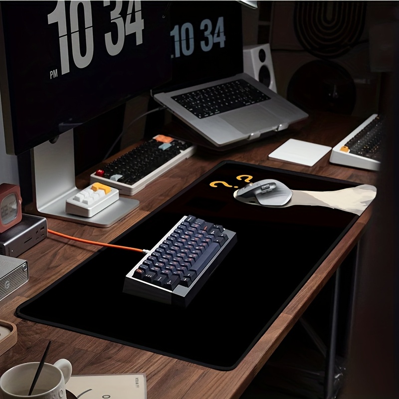 Tappetino Per Mouse Titanwolf 250x350mm - Bordi Cuciti, Base In Gomma Antiscivolo