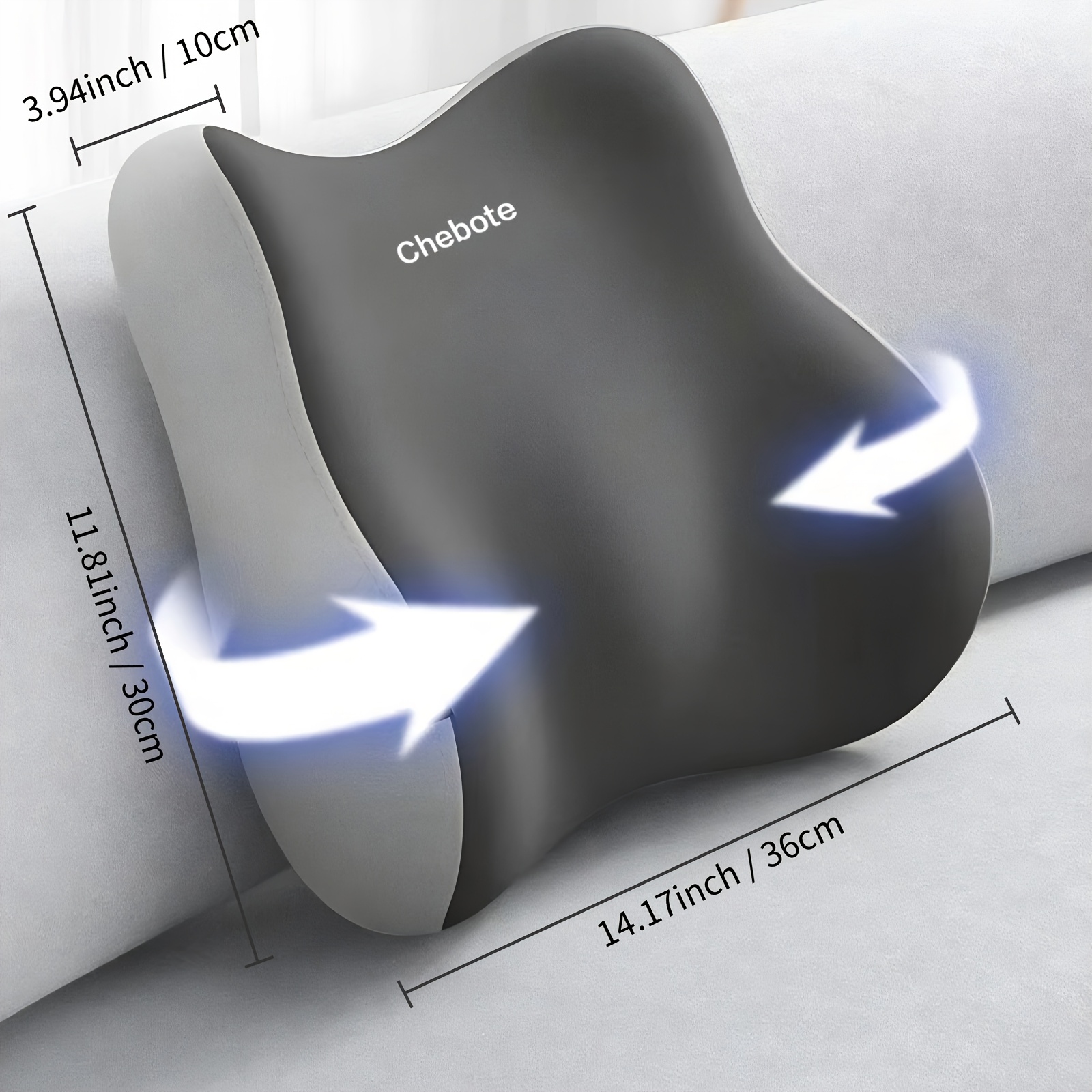 ergonomic lumbar support pillow with memory foam posture   cushion for lower     office chair car seat portable machine washable lightweight lumbar pad with contoured     office use ideal for prolonged sitting lumbar pillow breathable mesh   seating portable pillow durable construction remote workers Product details 1