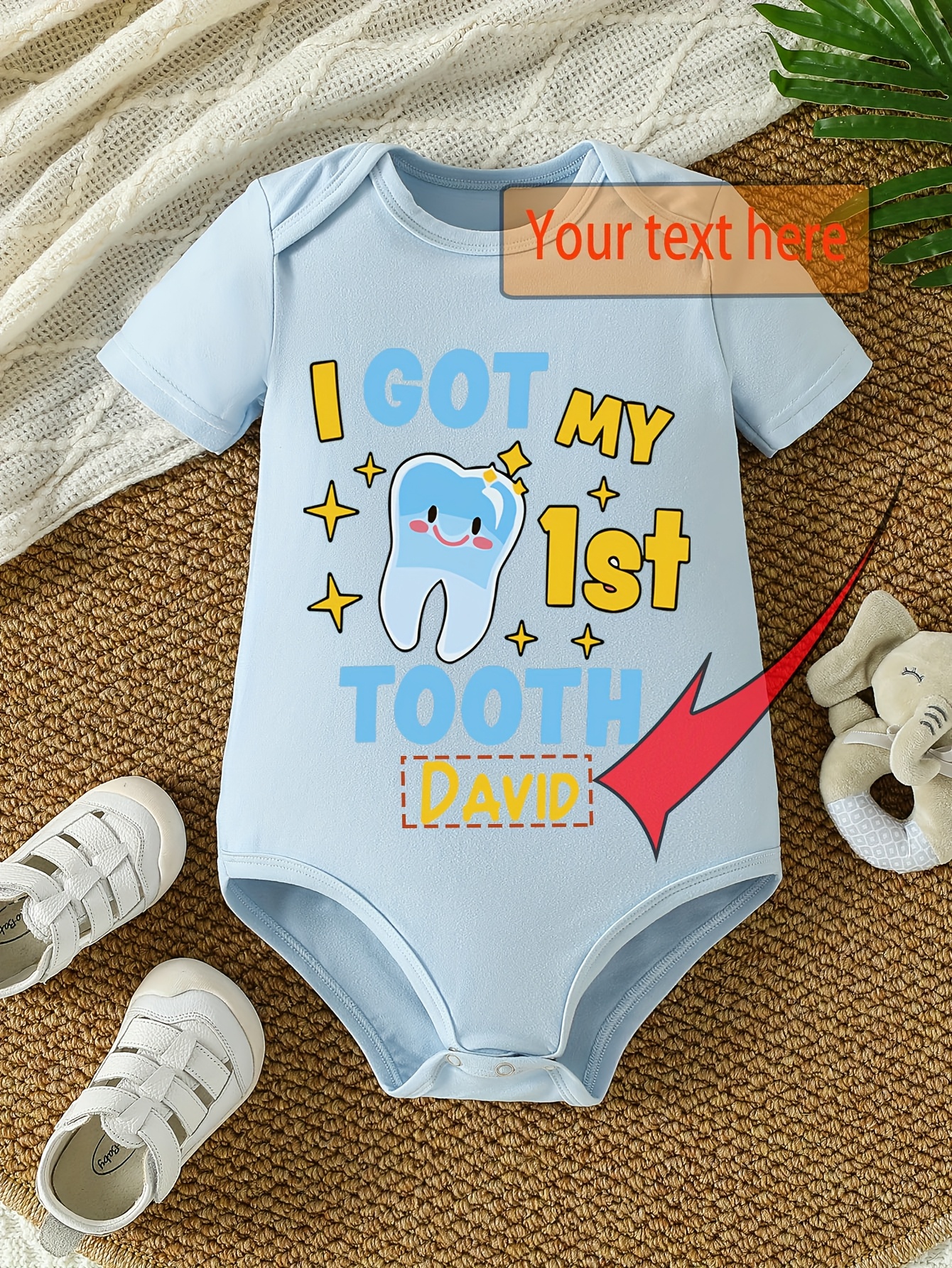 newborn baby romper fun pattern heat transfer Temu United - Main Image