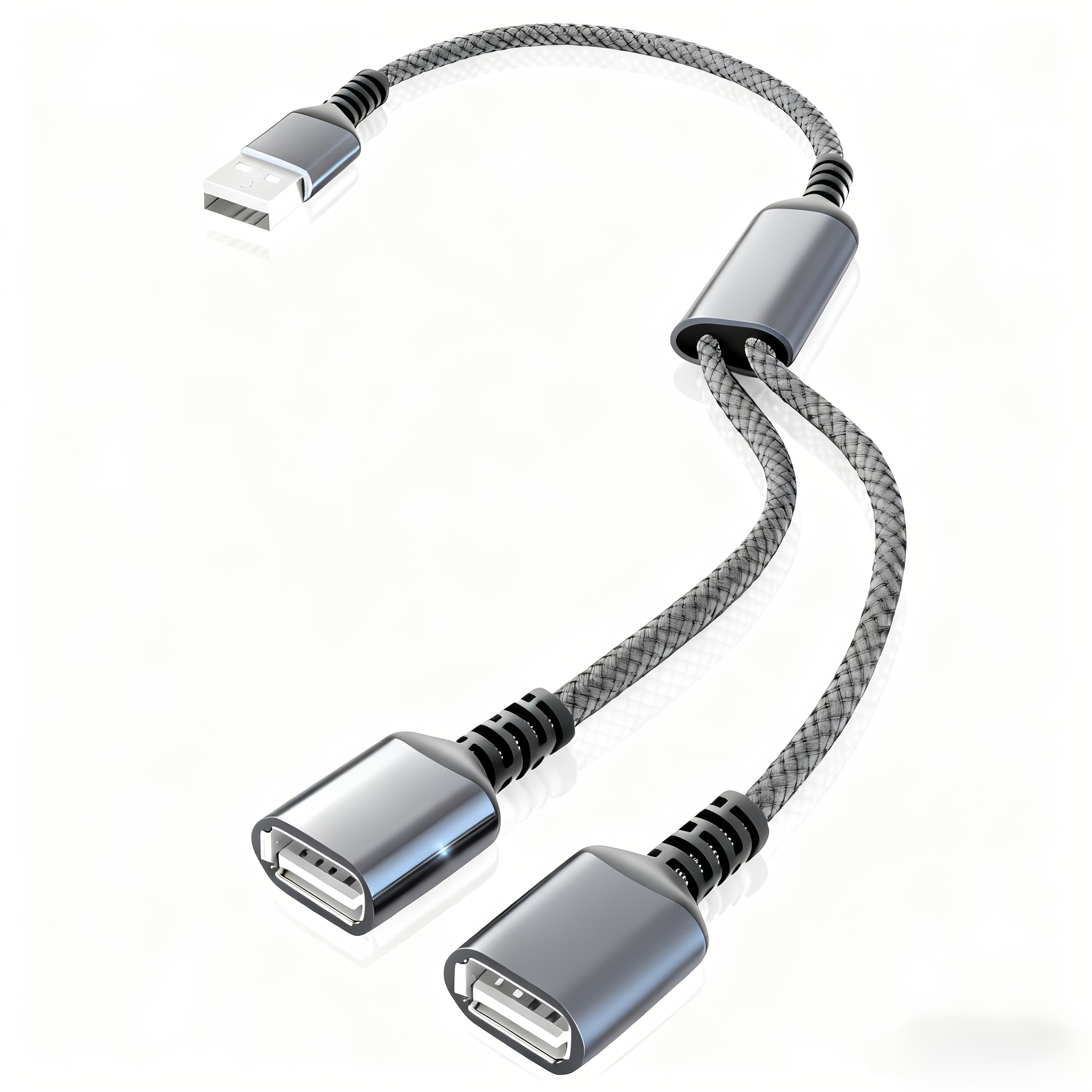 TEMU Cable divisor Y USB de 1 pie, divisor de cargador USB 1 entrada 4 salidas, concentrador de extensión USB de múltiples puertos, adaptador divisor