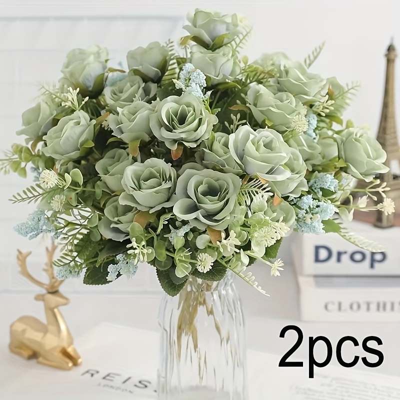 TEMU Set o 4 pezzi di bouquet multicolore con 5 , per matrimoni, addobbi nuziali o decorazioni per la casa
