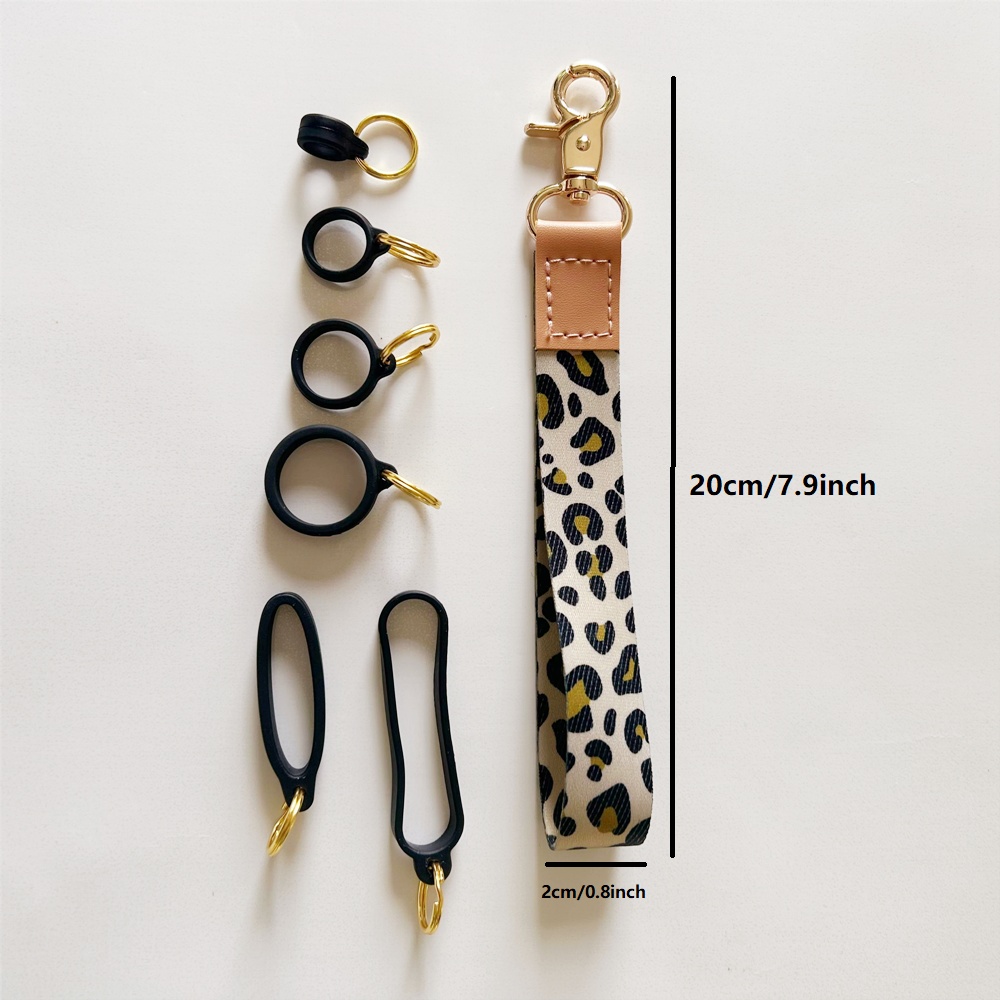 TEMU Ensemble anti-perte 7 en 1, comprenant 6 anneaux en silicone, 1 porte-clés pour la plupart des appareils. Ajouts anti-perte, cadeaux pour