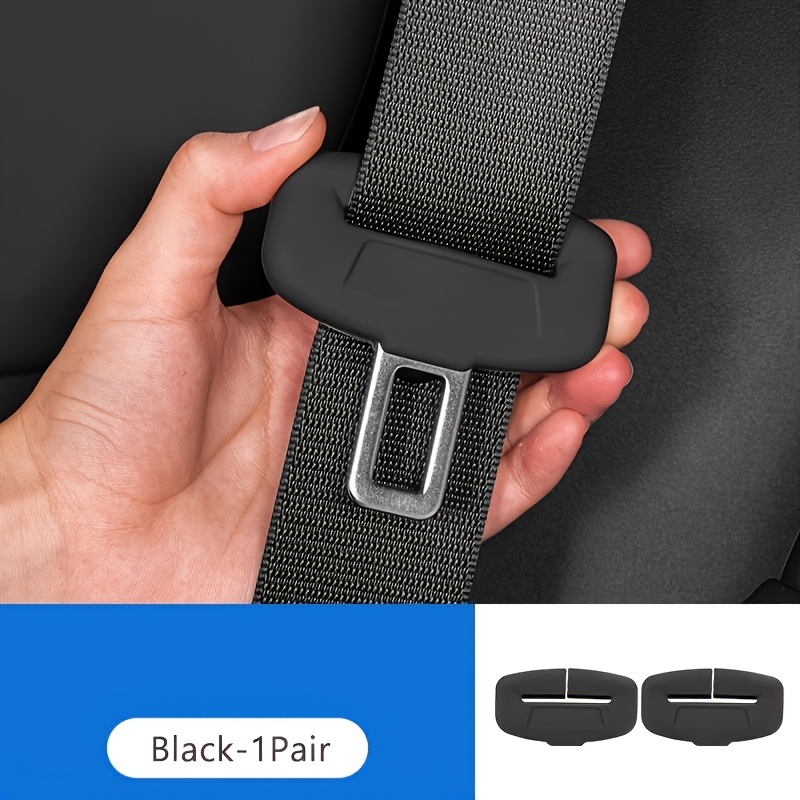 2pcs Car Seat Belt Plug Protector Cover Soft Silicone Anti-collision Universal Seat Cover