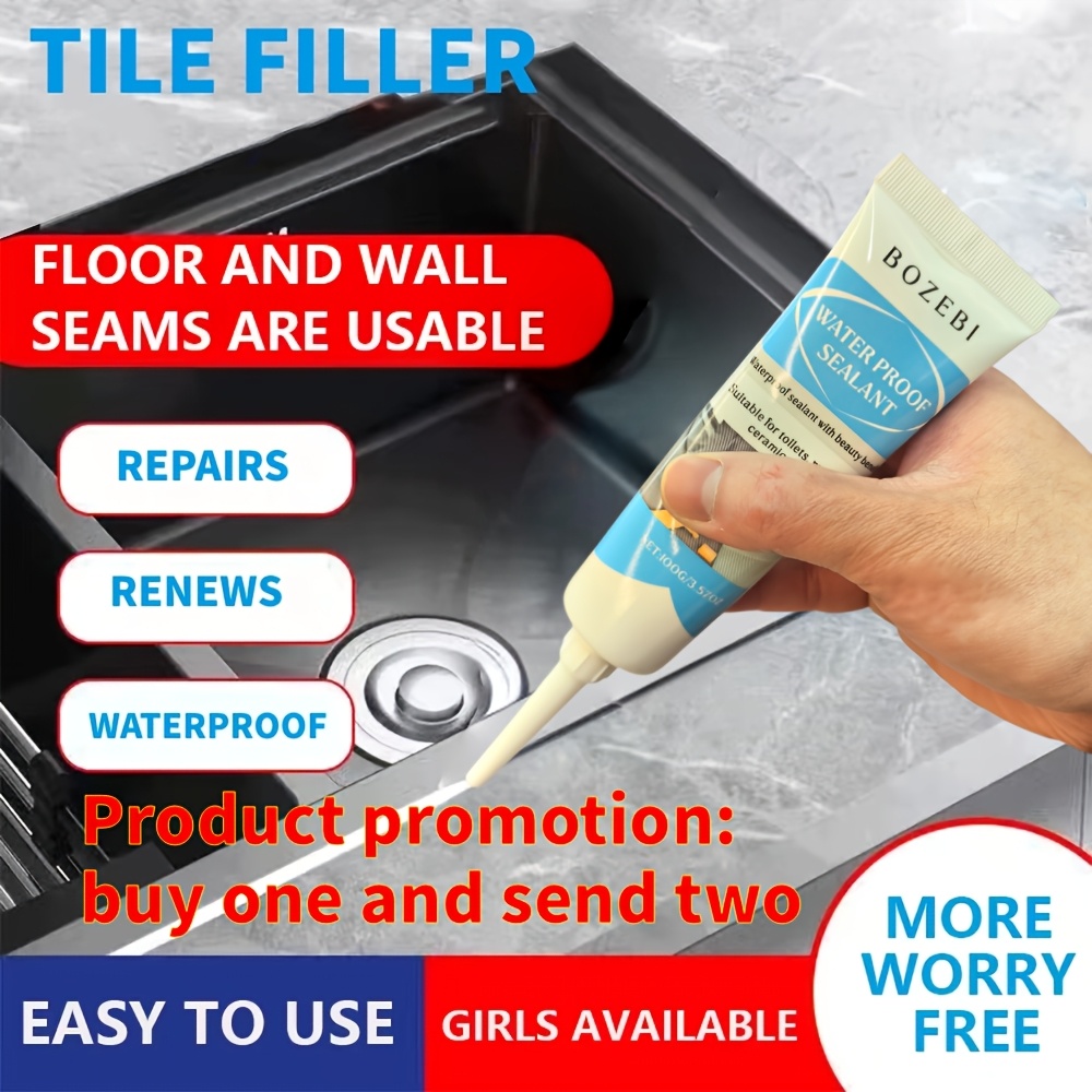 3 57oz waterproof tile grout   sink floor   filler for kitchen and bathroom caulking     easy handling   strong   tile refill agent white