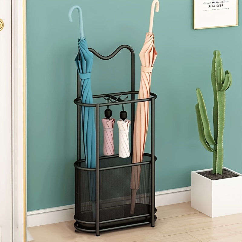 E-shop Eleganter Eisen-Schirmständer - Wasserdicht, Großes Aufbewahrungsregal für Zuhause & Büroeingang, Regale