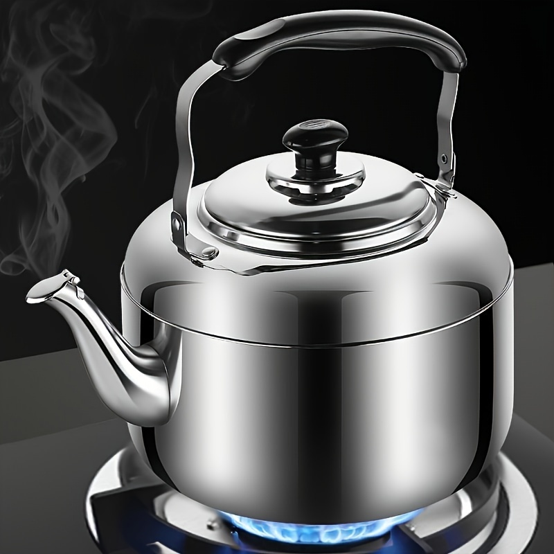 

1pc Teapot, Stainless Steel Teapot, Induction Cooker Open Flame Universal, Tea Making Utensils, Restaurant Teapot, Drinkware